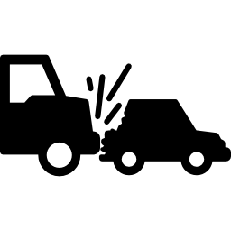 automobile di incidente del camion icona