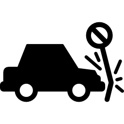 accidente automovilístico icono