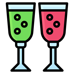 bicchieri di champagne icona