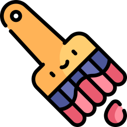 Hair dye brush icon