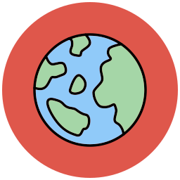 Earth globe icon