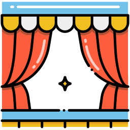 cortinas de escenario icono