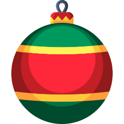 pelota de navidad icono