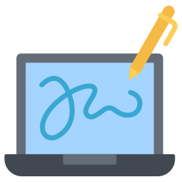 digitale handtekening icoon