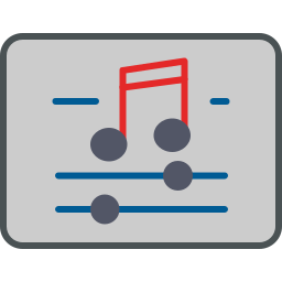 música y multimeda icono