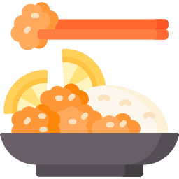 Orange chicken icon