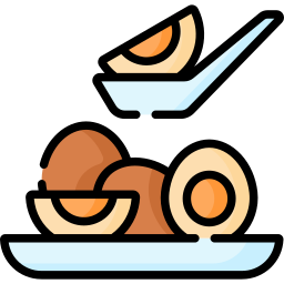 huevo con salsa de soja icono