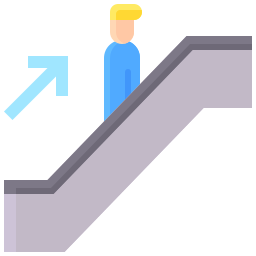 escalera mecánica icono