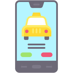 aplicación de taxis icono
