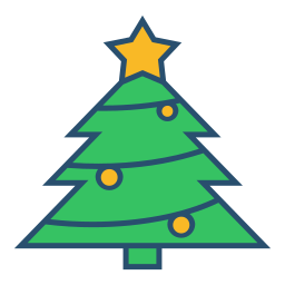 Árbol de navidad icono