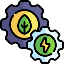 Eco technology icon