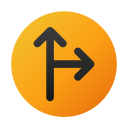 똑바로 또는 오른쪽으로 이동 icon