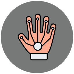kabelgebundener handschuh icon