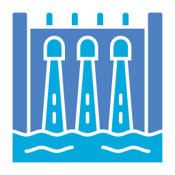 hydroelektrischer damm icon