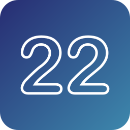 Number 22 icon