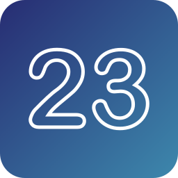 número 23 icono