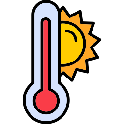 alta temperatura icona