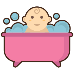 Baby tub icon