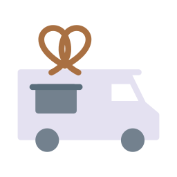 camión de pretzel icono
