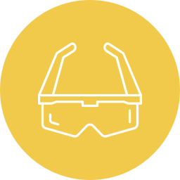 lentes de seguridad icono