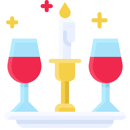 Romantic dinner icon