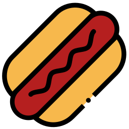 Бутерброд с хот-догом иконка