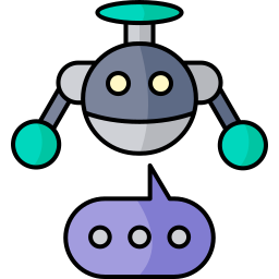 asistente de robot icono