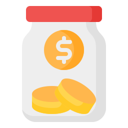 Money jar icon