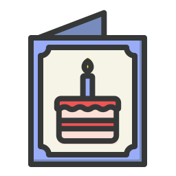 Birthday invitation icon