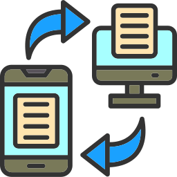 transferencia de datos icono