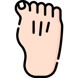 dedo del pie icono
