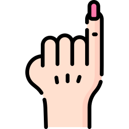 pink vinger icoon