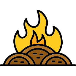 incineración icono