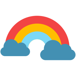 líneas del arco iris icono