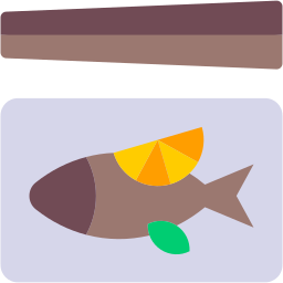 pescado al vapor icono