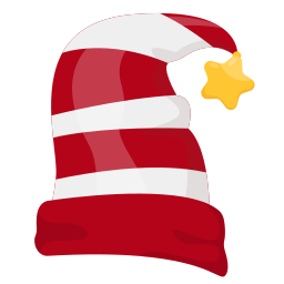 cappello da babbo natale icona