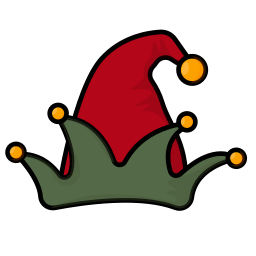 Sombrero de bufon icono