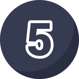 número 5 icono