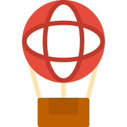 Hot air balloon icon