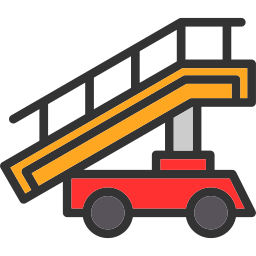 Airplane stairs icon