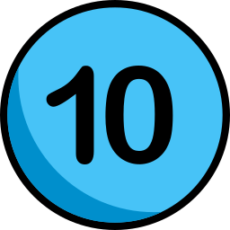 numero 10 icono