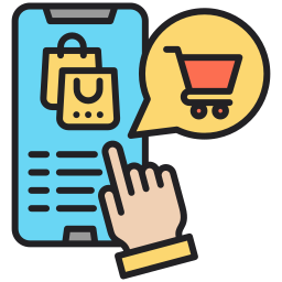 Mobile shopping icon