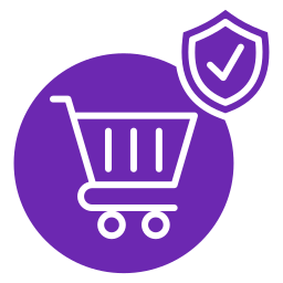 Secure shopping icon