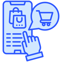 Mobile shopping icon