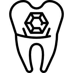 dente con diamante icona