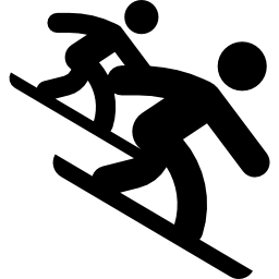 corrida de snowboard Ícone