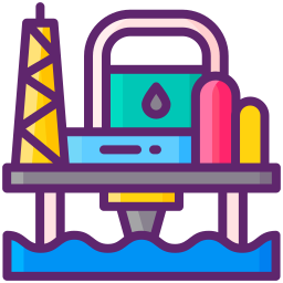 piattaforma petrolifera icona