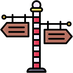 panneau directionnel Icône