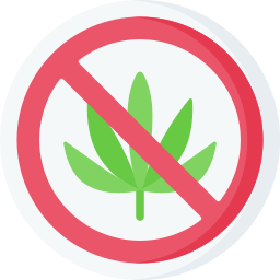 pas de cannabis Icône