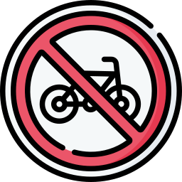 sin bicicleta icono